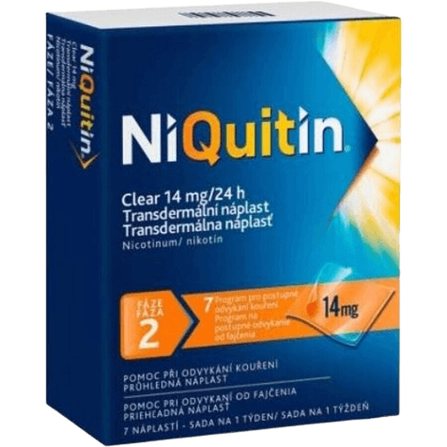 NiQuitin Clear 14 mg/24 u 7 stuks