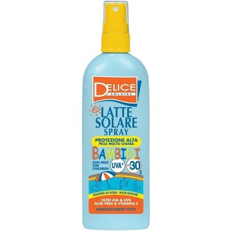 Delice Solaire Bambini Latte Solare Spray Kinderzonnebrandcrème OF30 UVA&UVB 150 ml