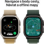 Apple Watch Ultra 2 (2024) 49 mm, natuurlijk titanium met Milanees handvat in natuurlijk titanium M