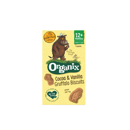 Gruffalo biologische cacao en vanille koekjes, +12 maanden, 5 x20g, Organix