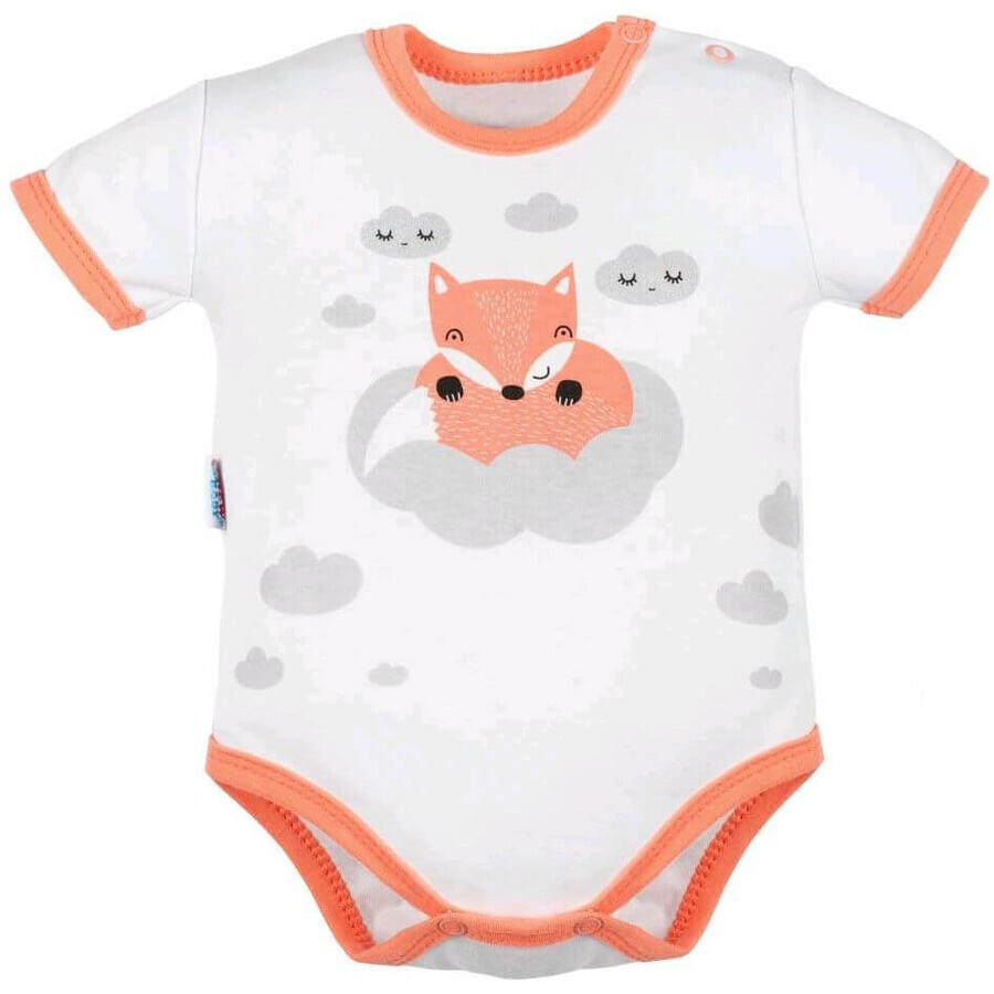 New Baby Body cu mânecă scurtă Fox Salmon