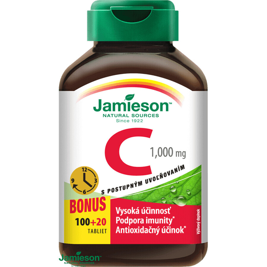 Jamieson Vitamine C 1000mg geleidelijke afgifte 120 tabletten