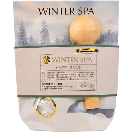 Accentra Winter spa badzout in geschenkzakje inclusief houten lepels 150 g