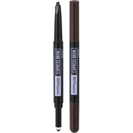 Maybelline New York NY Express Brow Satin Duo 04 Donkerbruin Wenkbrauwpotlood en Poeder Duo