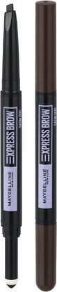 Maybelline New York NY Express Brow Satin Duo 04 Donkerbruin Wenkbrauwpotlood en Poeder Duo