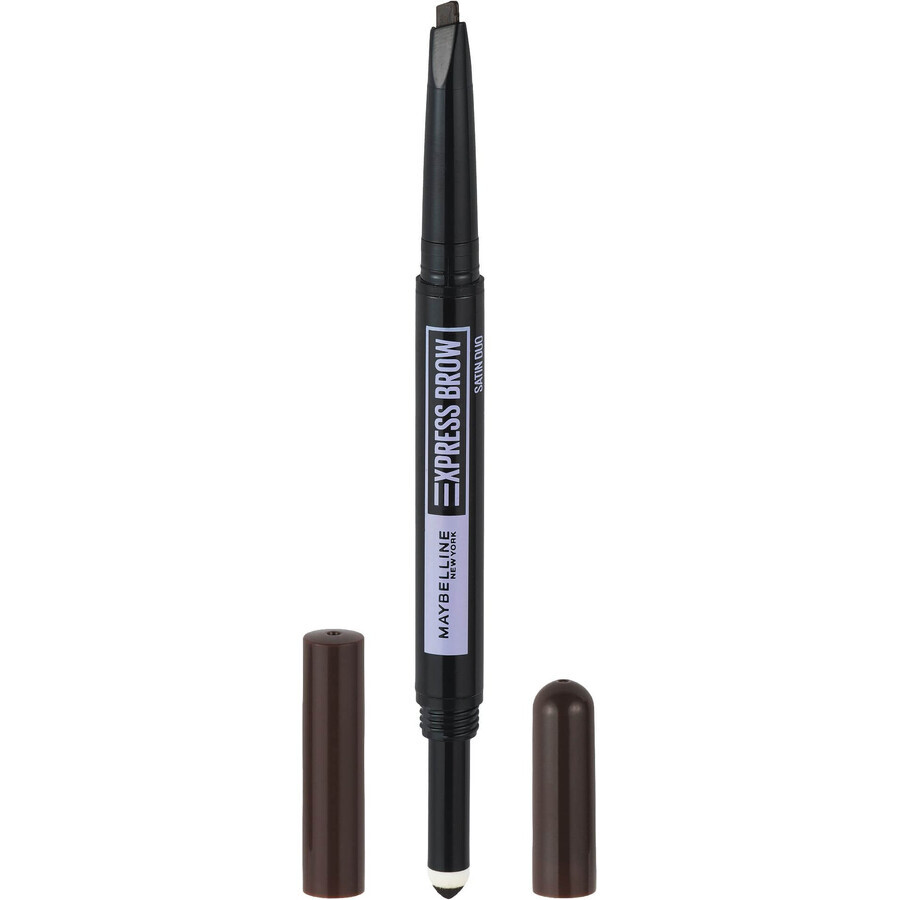 Maybelline New York NY Express Brow Satin Duo 04 Donkerbruin Wenkbrauwpotlood en Poeder Duo