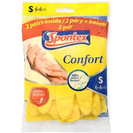 Spontex Comfort handschoenen maat. S, 2 x 2 stuks