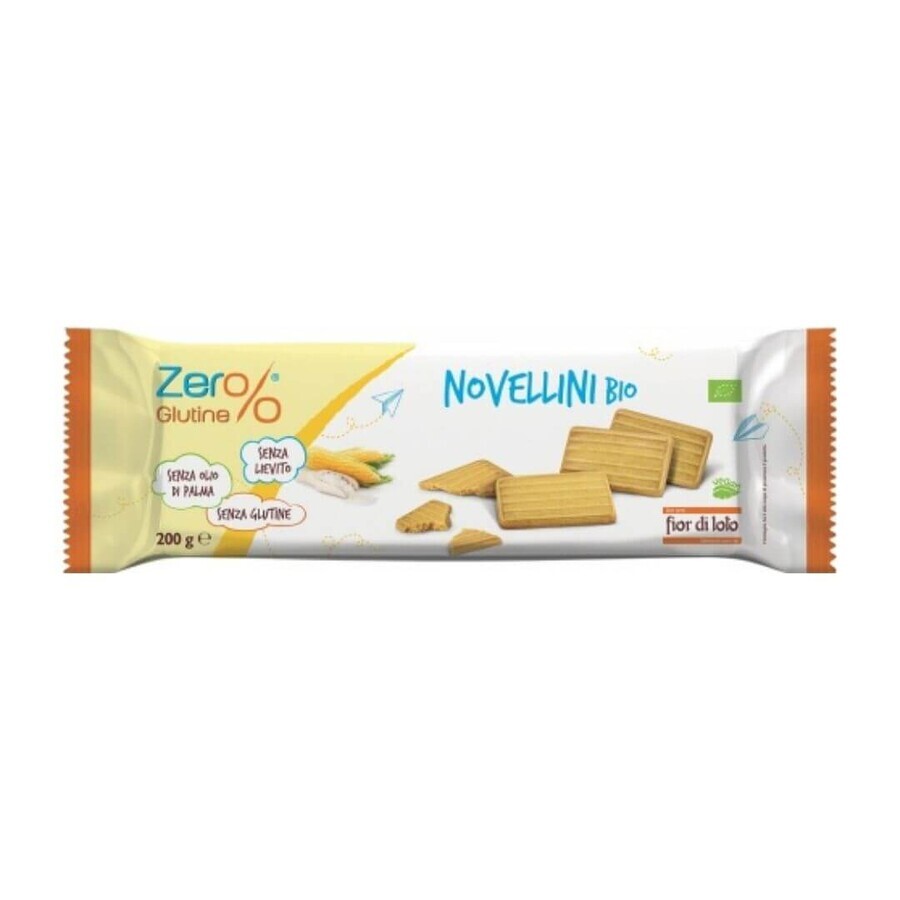 Biscuits Novellini sans gluten, sans levure, sans huile de palme, 200 g, Fior Di Loto