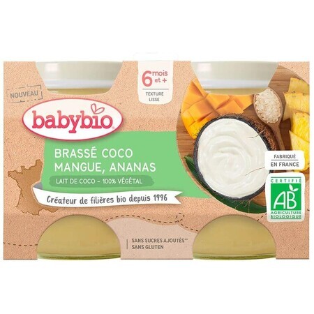 Babybio Kokosnussmilch Kokosnussmilch Brasserie Mango Apfel 2 x 130 g