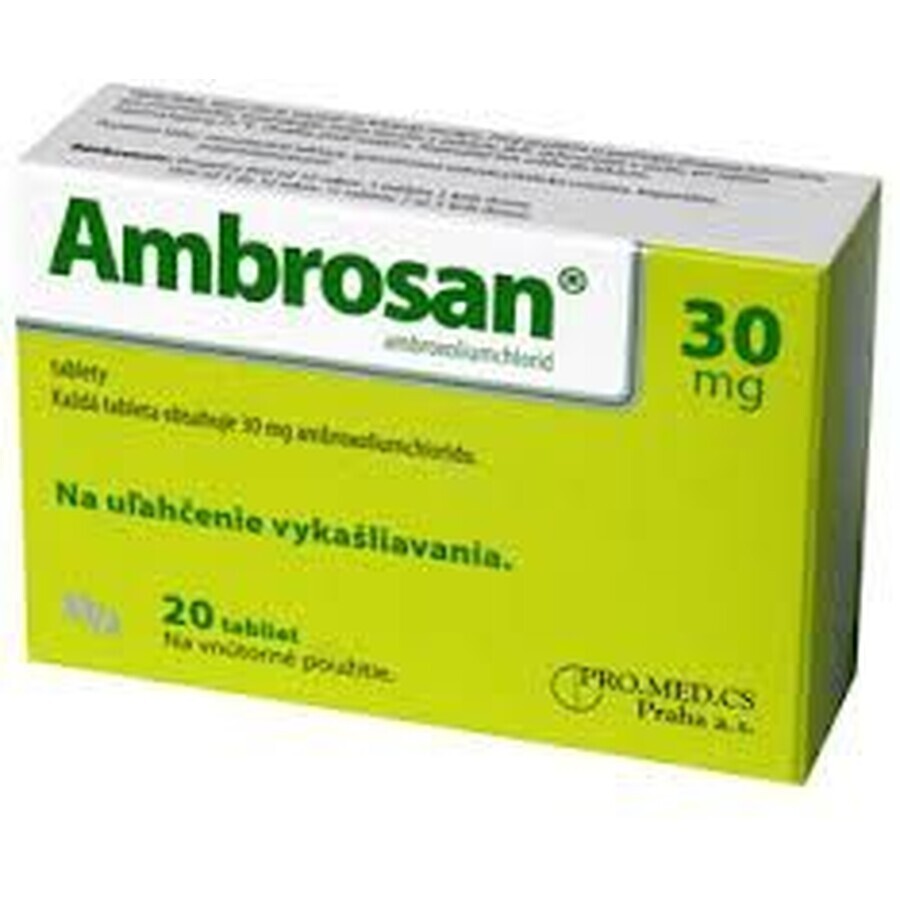 Ambrosan voor behandeling van de luchtwegen 20 tabletten