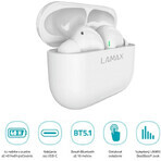 LAMAX Clips1 blanc Casque sans fil TWS, blanc