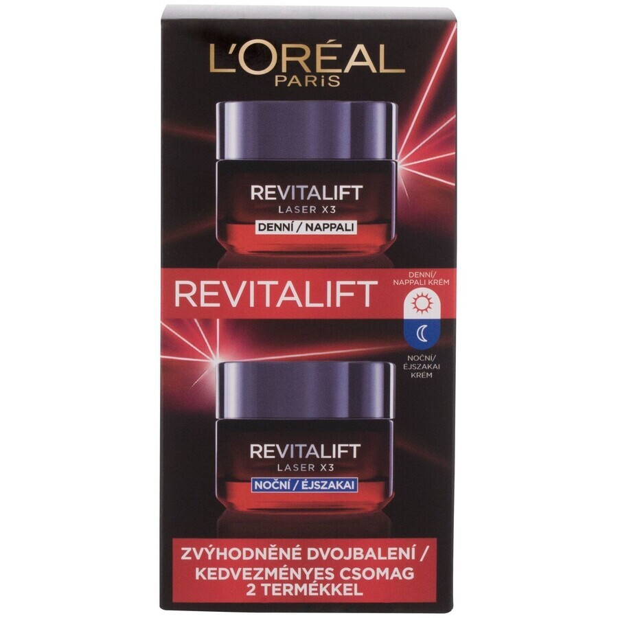 L'Oréal Paris Revitalift Laser Doppelpack Tages- und Nachtcreme 2 x 50 ml