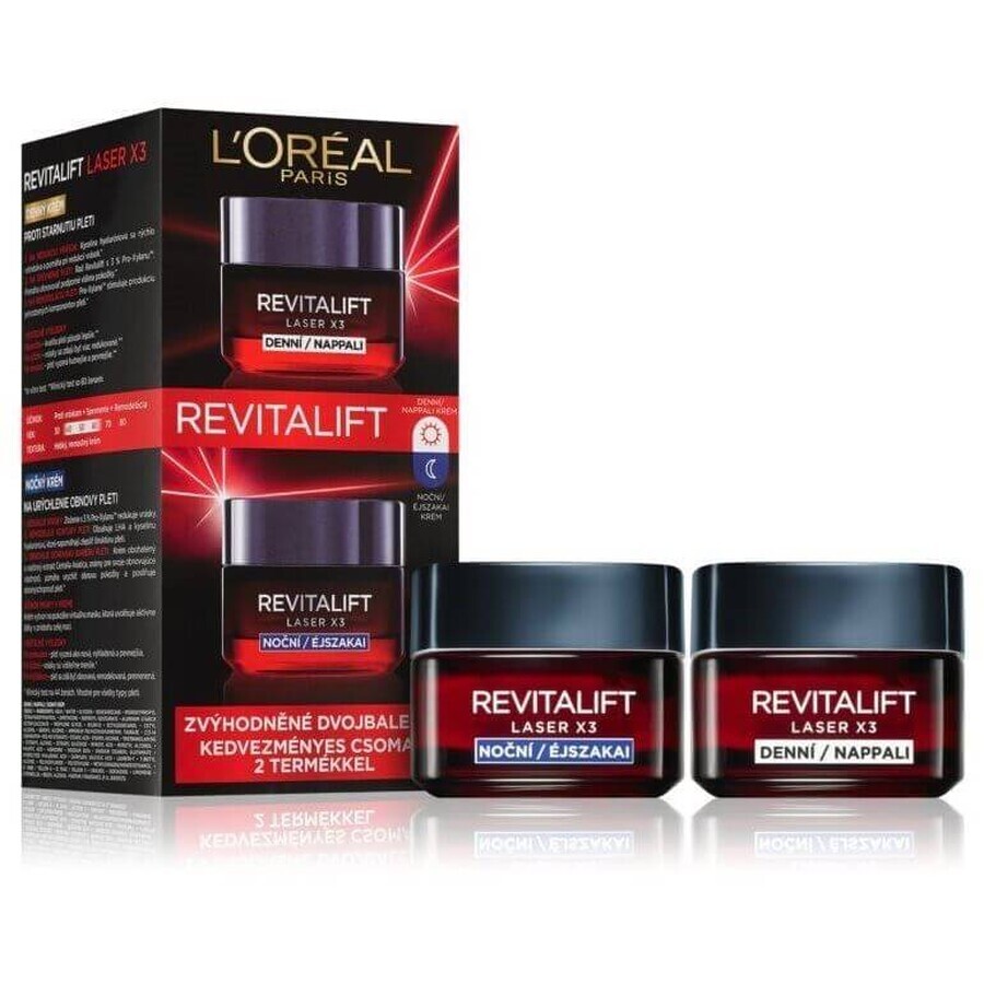 L'Oréal Paris Revitalift Laser Doppelpack Tages- und Nachtcreme 2 x 50 ml