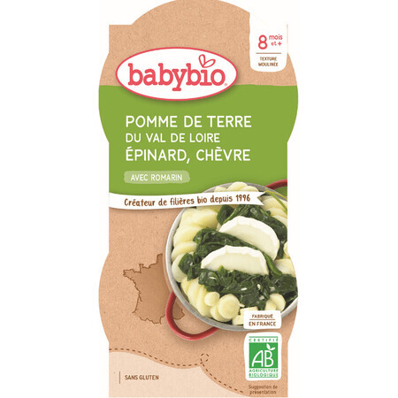 Babybio Potatoes with spinach, parsnip and goat cheese 2 x 200 g