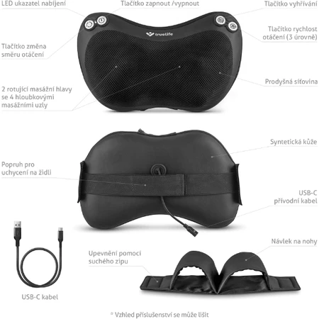 TrueLife RelaxBack B3 Charge, massagekussen