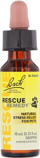 Dr Bach Rescue Remedy druppels voor dieren 10 ml