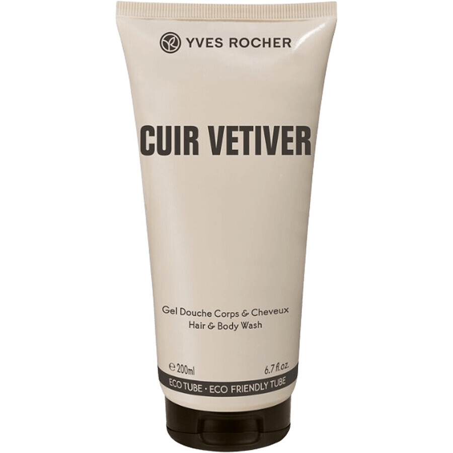 Yves Rocher Lichaams- en Haardouchegel Cuir Vetiver 200 ml