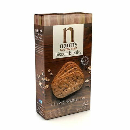 Biscuits sans gluten à l'avoine entière avec pépites de chocolat, 160 g, Nairns