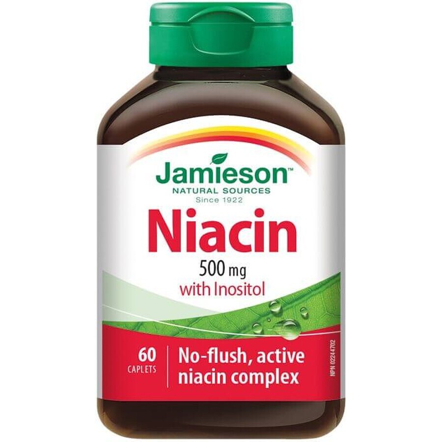 Jamieson Niacine 500 mg met inositol 60 tabletten