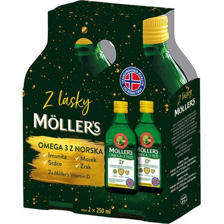 Möllers Omega 3 geschenkverpakking 2 x 250 ml