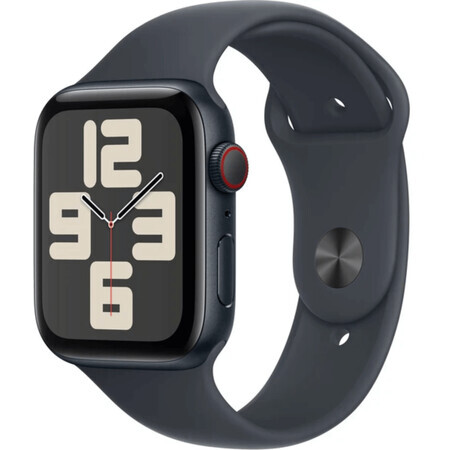 Apple Watch SE GPS + Cellular 40 mm kast van Midnight Aluminium met Midnight Sport Band - M/L