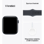 Apple Watch SE GPS + Cellular 40 mm kast van Midnight Aluminium met Midnight Sport Band - M/L