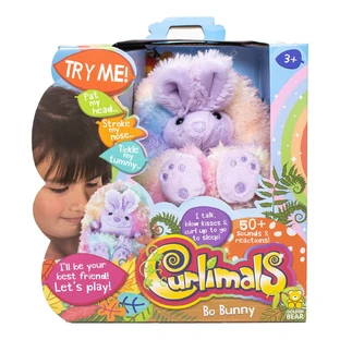 Plus interactive Bobi the Rabbit Bunny Curlimals, 3 years+, Golden Bear