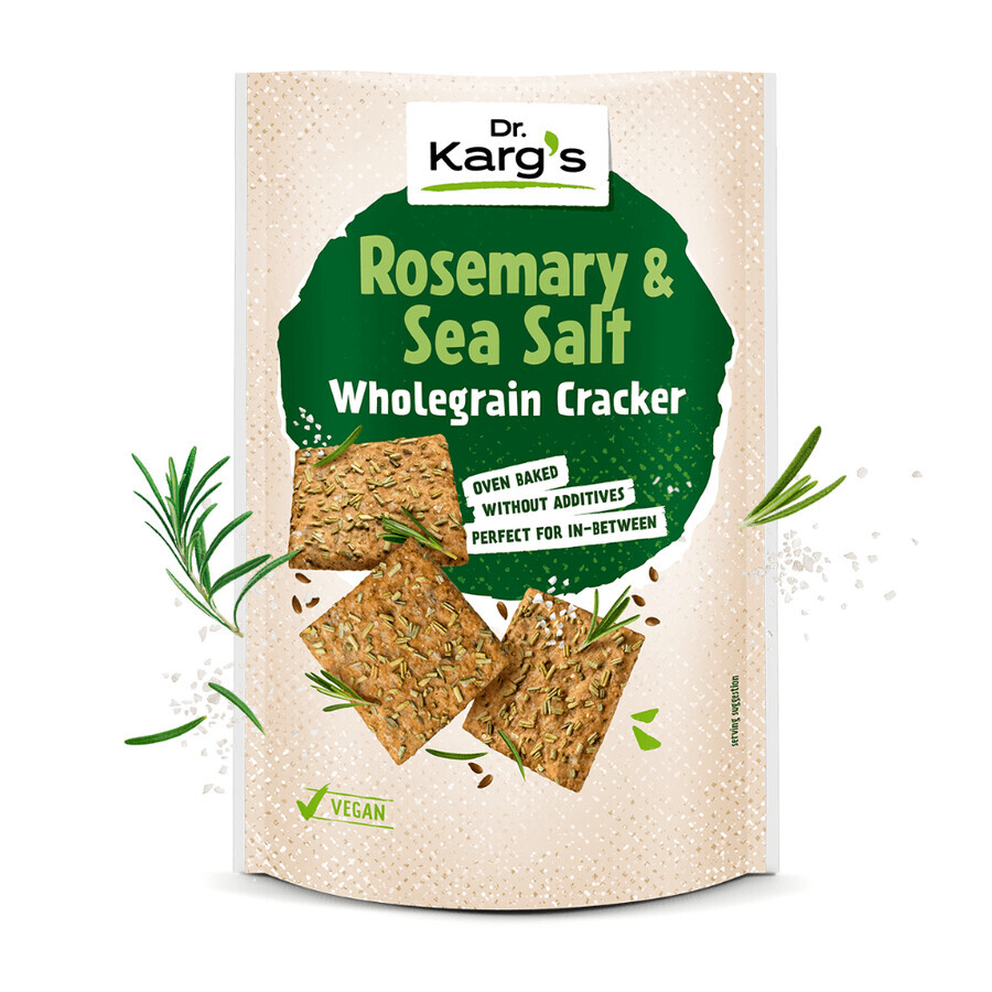 Volkoren snack met rozemarijn en zeezout, 110 g, Dr Karg`s