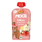Biologische puree met aardbeien, appels en bananen, 1 jaar+, 100 g, Mogli