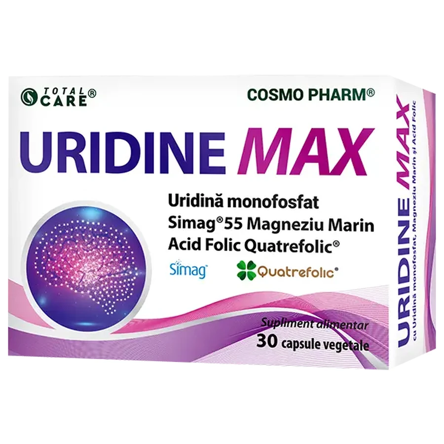 Uridine Max, 250 mg, 30 kapsułek wegetariańskich, Cosmopharm: ceny i cechy