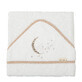 Badhanddoek met kap, 100 x 100 cm, Moon White/Lino, Pirulos