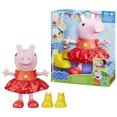 Peppa's Muddy Puddles Party interactive figure, 30 cm, +3 years, Peppa Pig