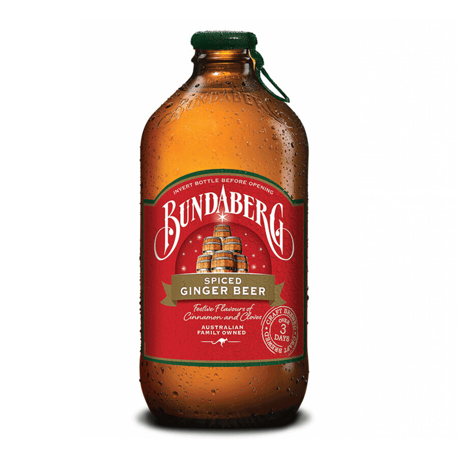 Koolzuurhoudende drank met gember- en kaneelsmaak Ginger Beer, 375 ml, Bundaberg