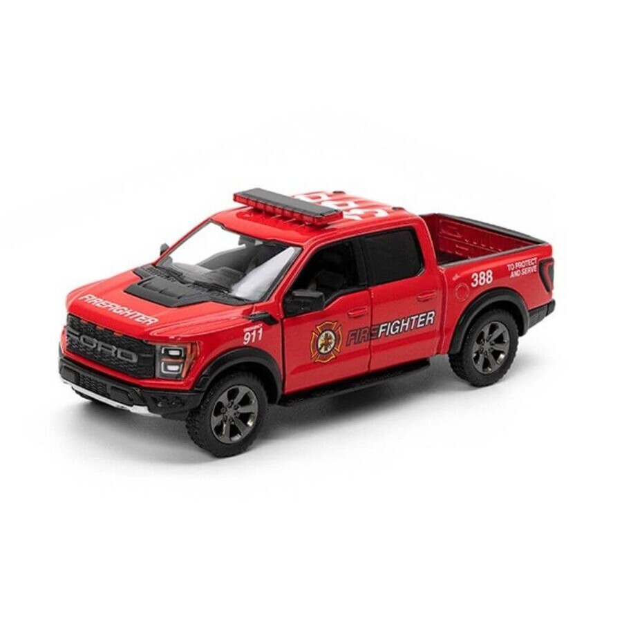 Ford F-150 Raptor Politie/Brandweer, 13 cm, 3 jaar+, Kinsmart