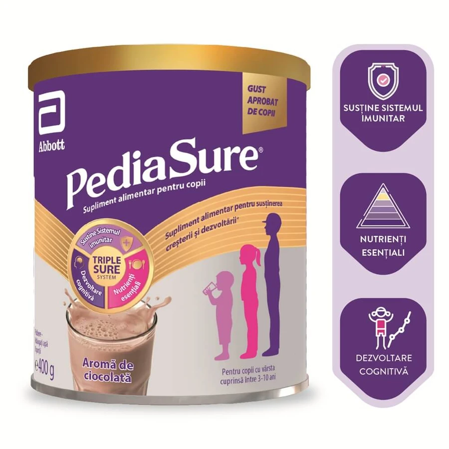 PediaSure-poeder met chocoladesmaak, 3-10 jaar, 400 g Abbott