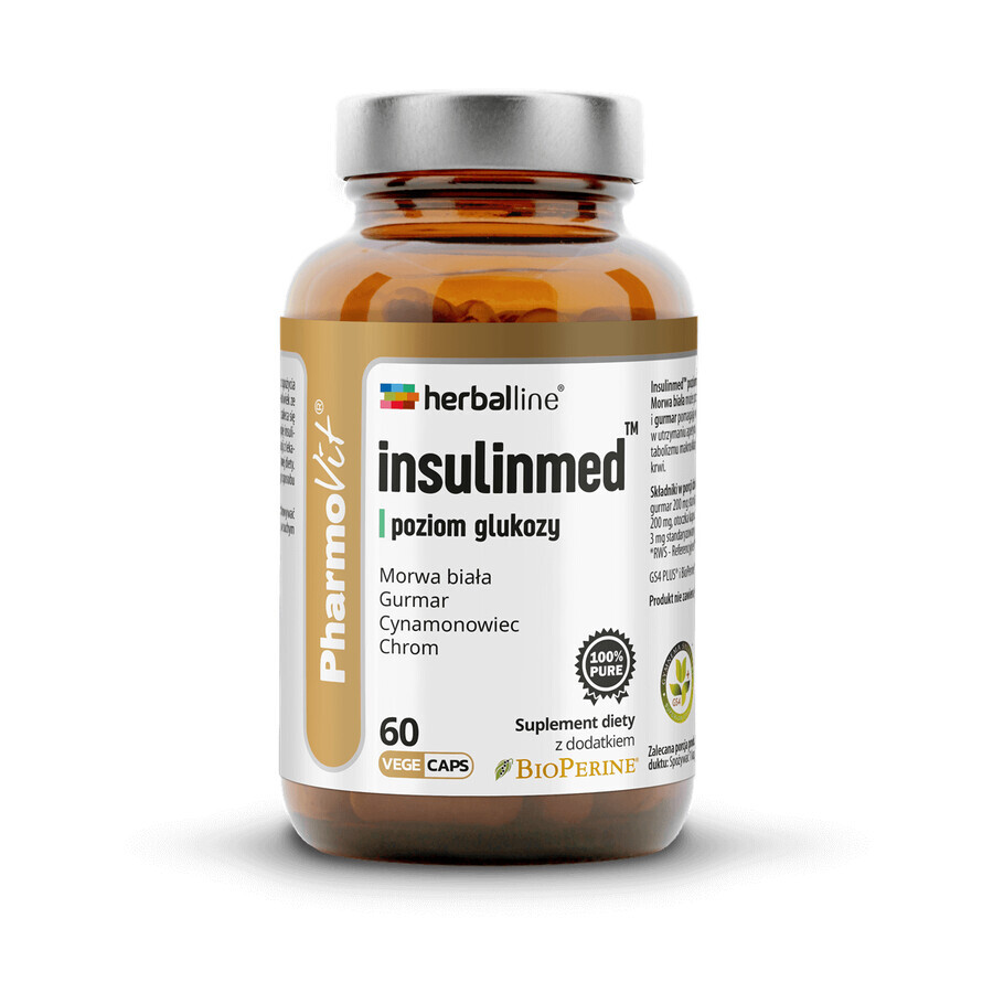 Herballine Insulinmed glucosewaarden 60 capsules