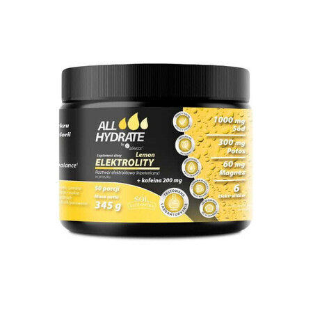 Electroliți Lămâie + Cafeină 345g ALLHydrate