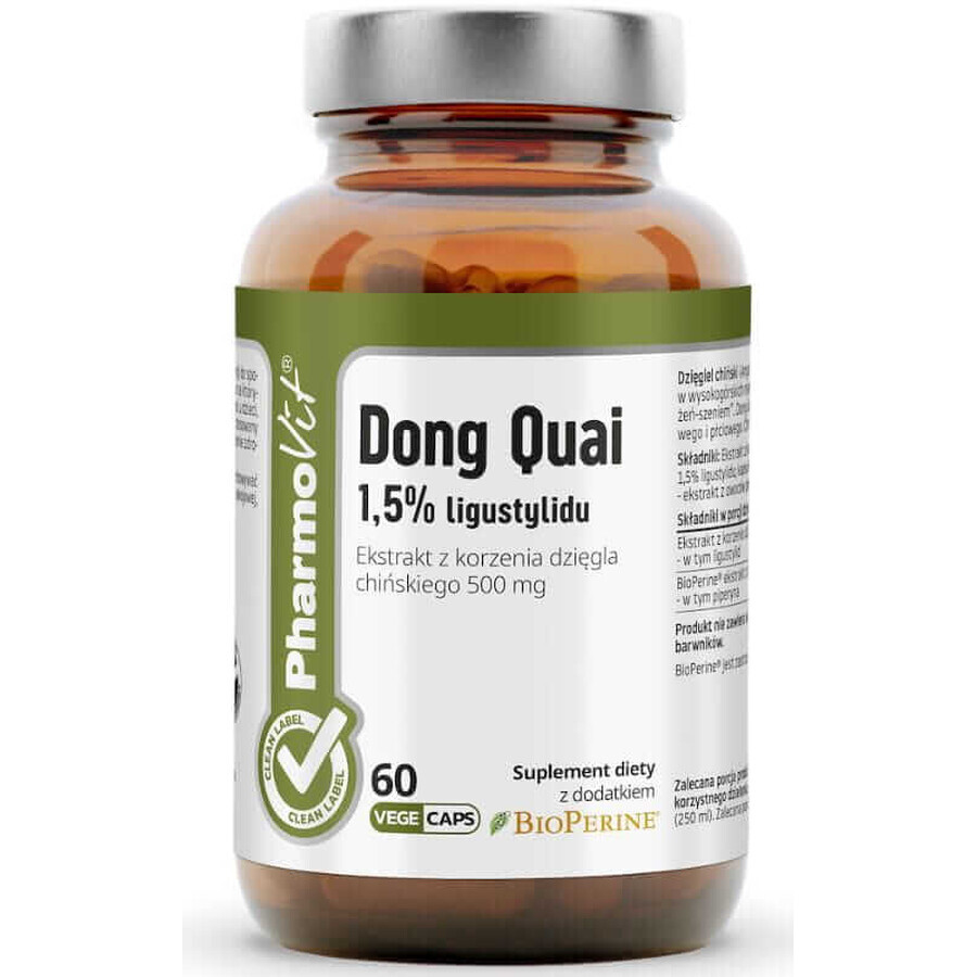 Dong Quai 1,5% Ligustilid 60 Kapseln Pharmovit Clean Label