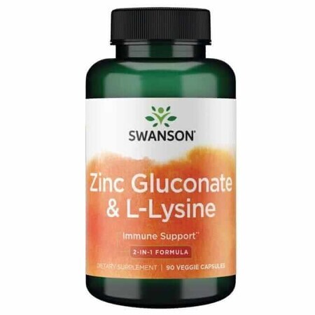 Zinkgluconaat en L-lysine 90 capsules Swanson