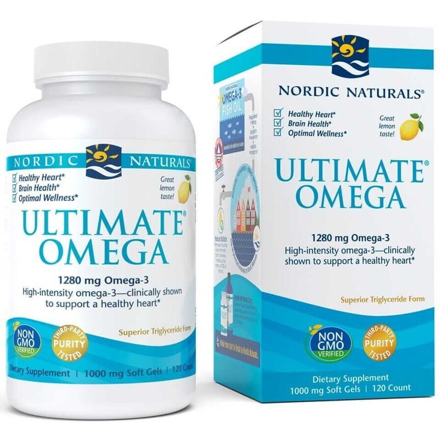 Ultimate Omega, 1280 mg, citroen, 120 capsules Nordic Naturals