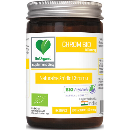 BeOrganic Chroom Bio 100mg 100 tabletten