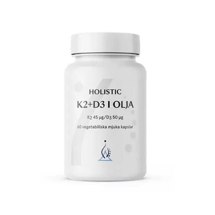 Holistic K2+D3 in Kokosnussöl 60 Kapseln