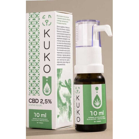 Huile CBD 2,5% pour petits chiens et chats - 10ml goût canard KUKO by Yango