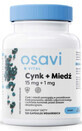 Osavi Zinc + Copper, 15 mg + 1 mg - 120 vegan capsules