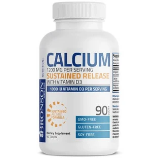 Calcium 1200 mg, Vitamine D3 1000 IU en Magnesium 80 mg, 90 capsules, Bronson Laboratories