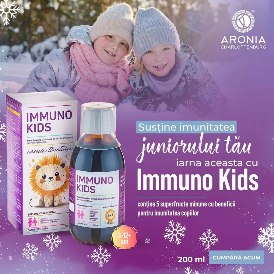 Immuno Kids Kindersiroop met bessen en acerola, 200 ml – Aronia Charlottenburg