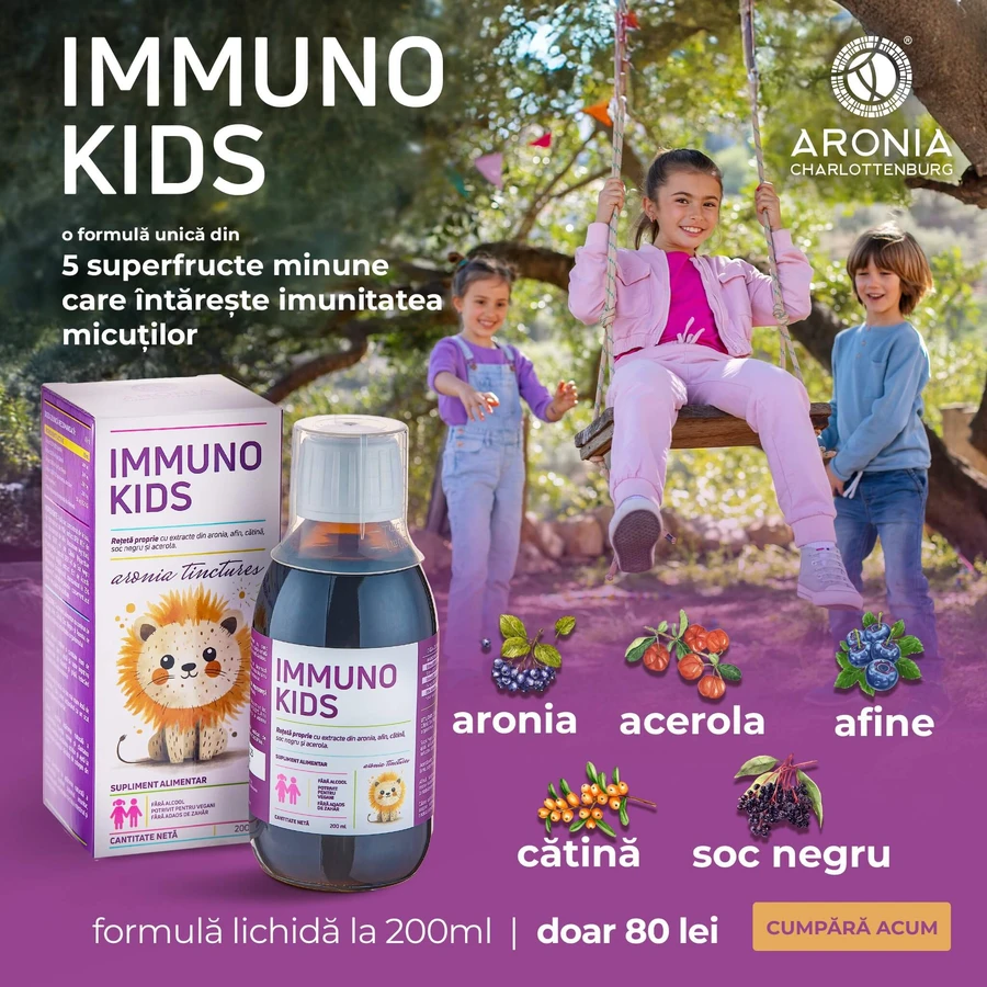 Immuno Kids Kindersiroop met bessen en acerola, 200 ml – Aronia Charlottenburg