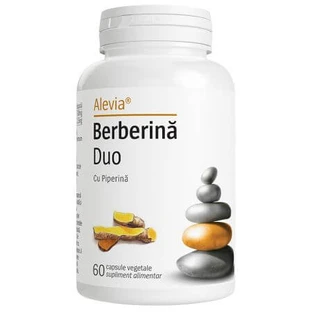 Berberine Duo met Piperine, 60 plantaardige capsules, Alevia