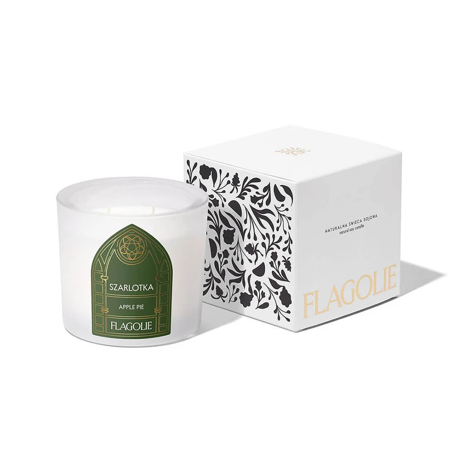 Flagolie Celebra la Navidad, vela de soja perfumada, Tarta de manzana, 170 g