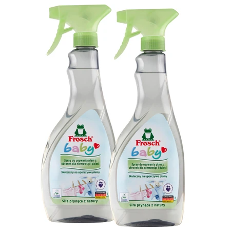 Zestaw Frosch Baby, spray do usuwania plam z ubranek dla niemowląt i dzieci, 2 x 500 ml: ceny i cechy